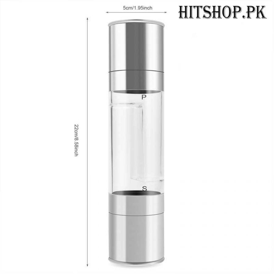 2 In 1 Stainless Steel Manual Salt Pepper Mill Grinder